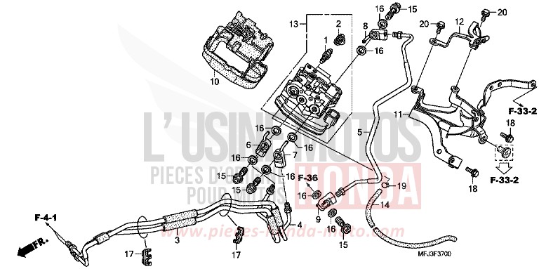SYSTEME DE SOUPAPES AVANT (CBR600RA) de CBR600RR ABS GRAPHITE BLACK (NHB01KB) 2009